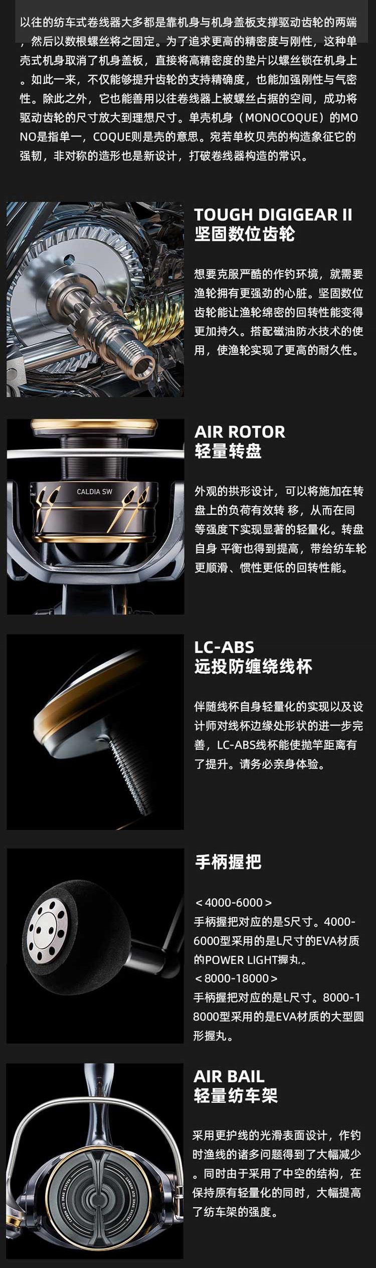 Thumbnail: NEW Original DAIWA CALDIA SW Saltwater Spinning Fishing Reel 4000-CXH 5000 6000 