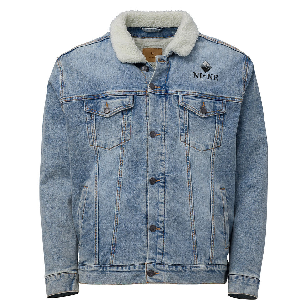 Thumbnail: Unisex denim sherpa jacket