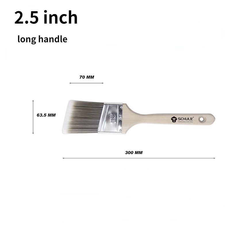 Thumbnail: Water Paint Brush with Wood Handle for Wall and Furniture Paint Tool Bevel Paint