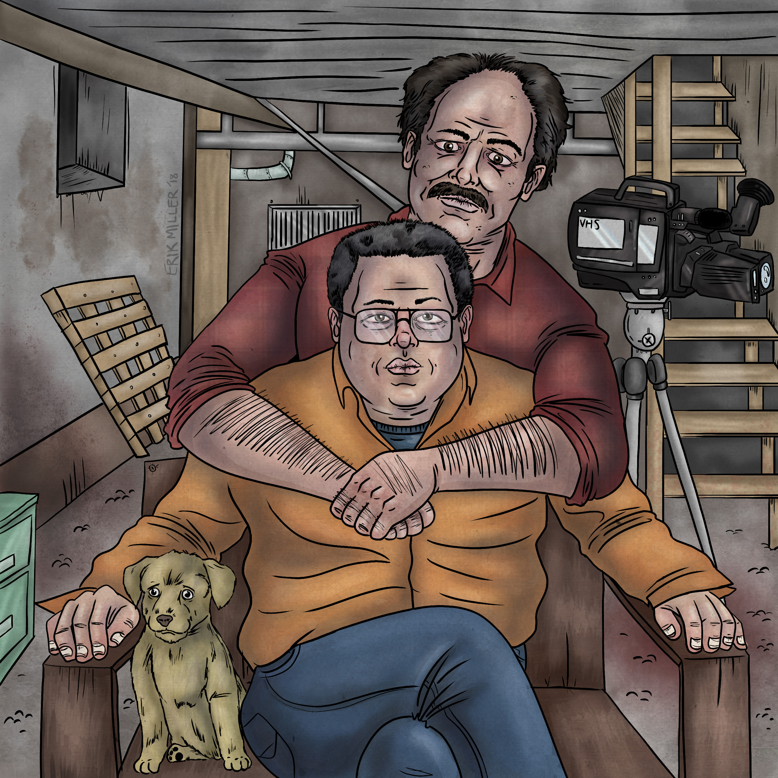 Leonard Lake and Charles Ng w/ Pup