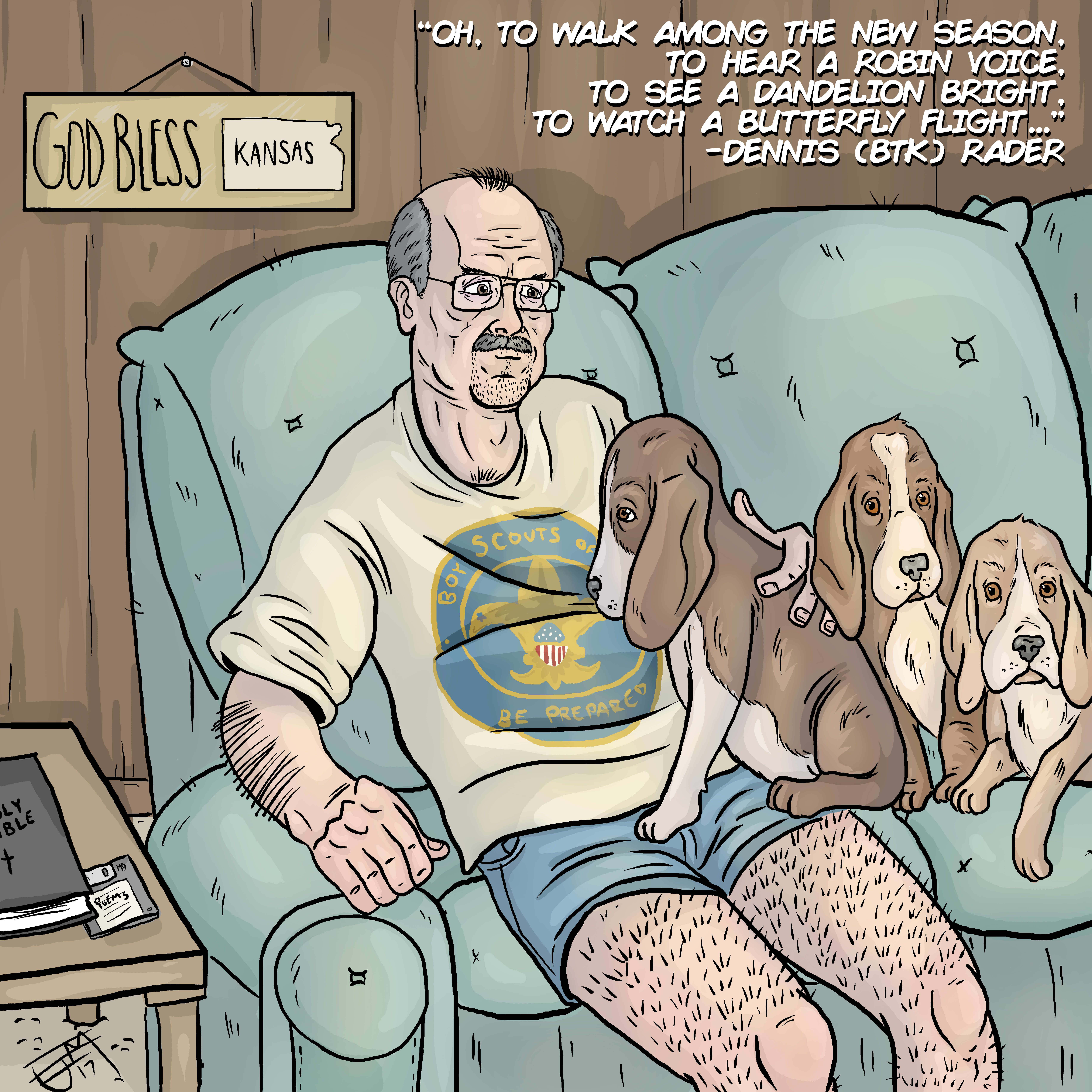 Denis Rader with Adorable Dogs