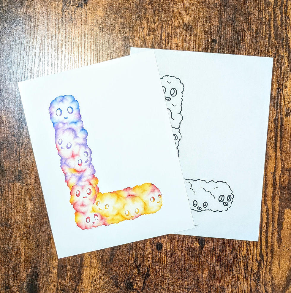 Miniatura: Monstrous Letter L Print