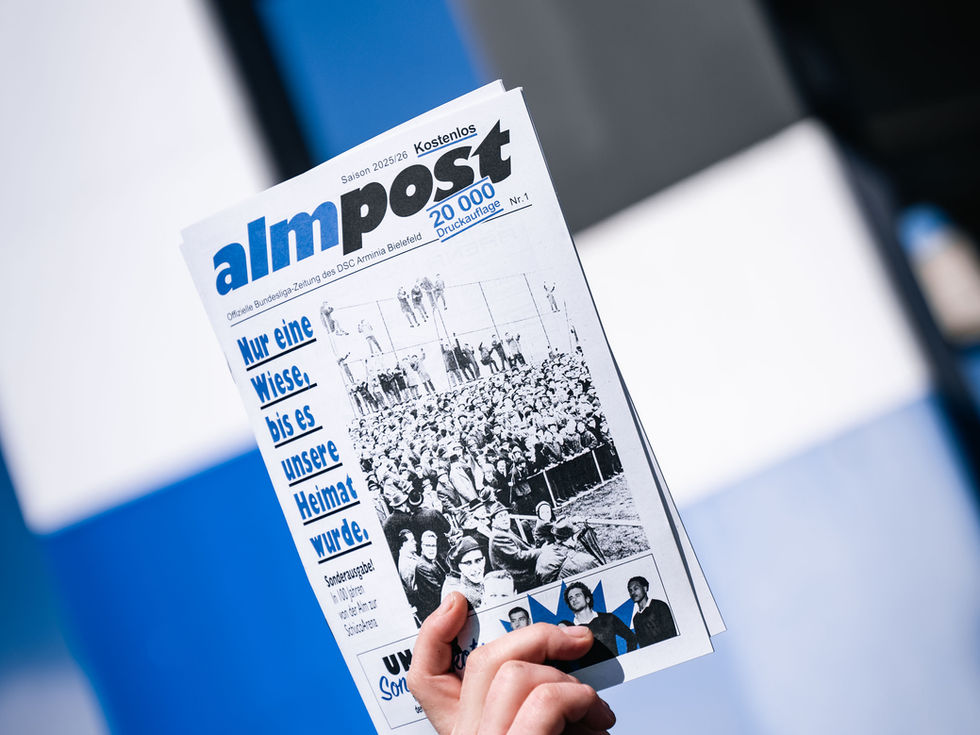 Almpost 2026 – Corporate Design & Editorial Bielefeld, Arminia Bielefeld
