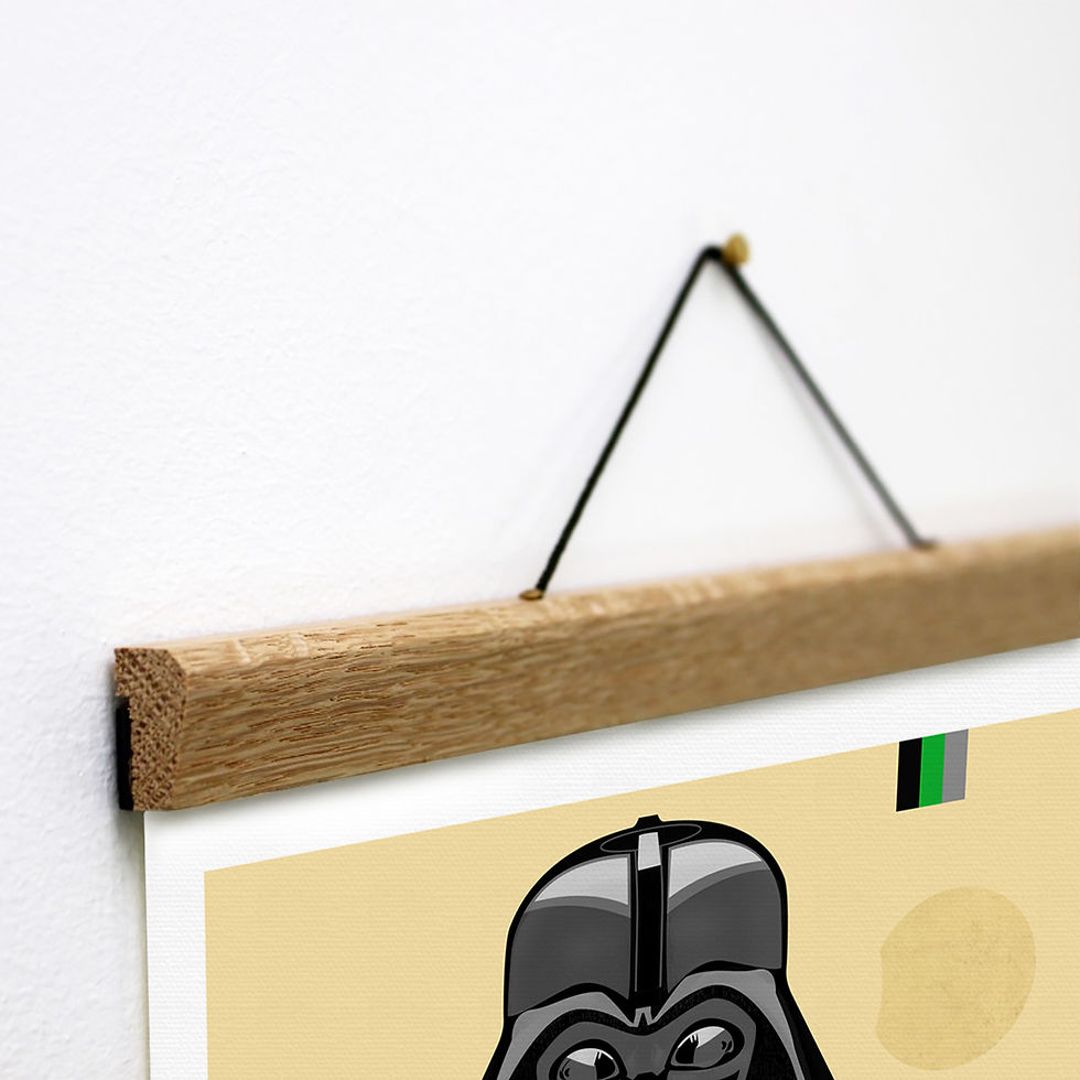 Thumbnail: Star Wars Darth Vader Canvas Print and Wooden Hanger, Star Wars Kids Wall Art