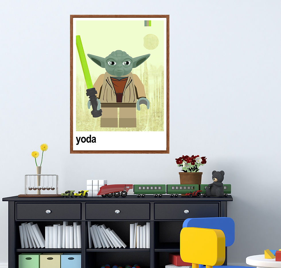 Thumbnail: Lego Yoda Wall Art, Yoda Digital Download, Star Wars Wall Art for Kids Bedroom