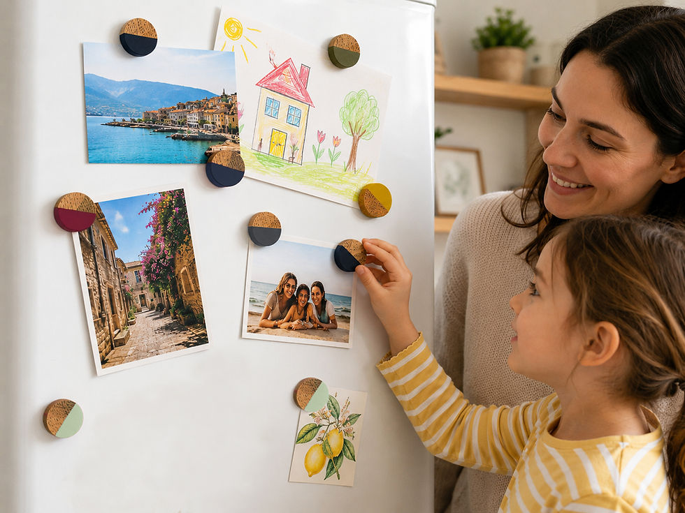 Thumbnail: Handmade Oak Fridge Magnets, Decorative Magnets for Your Fridge, Home gift idea