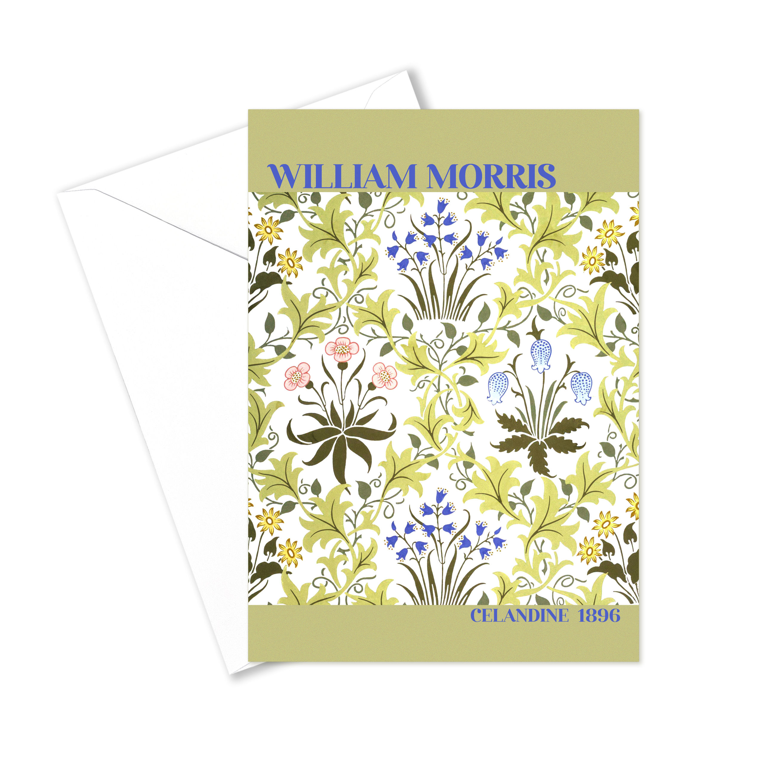 William Morris Birthday Card, Floral Birthday Card, Botanical Greeting Card