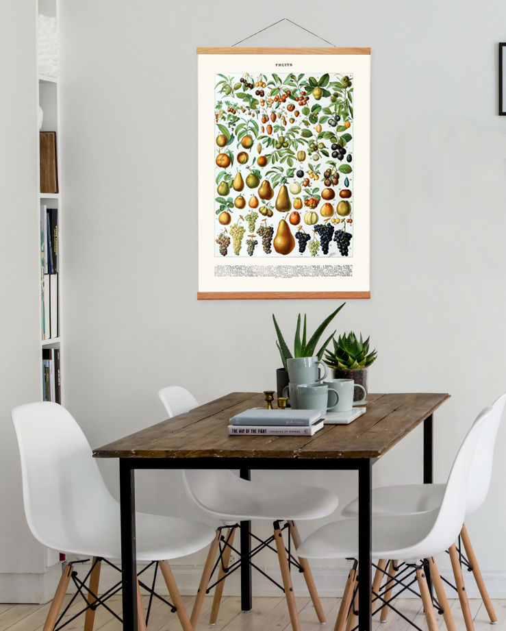 Thumbnail: Vintage Fruit Canvas Hanging and Wooden Hanger Art Frame, Kitchen Wall Art