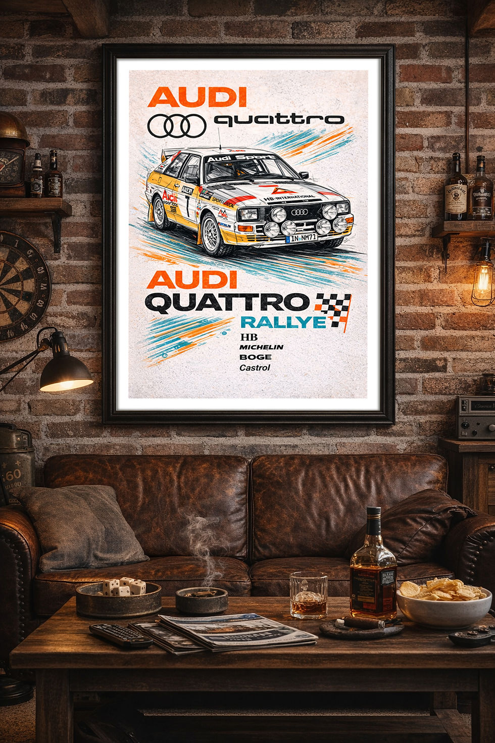 Thumbnail: Kids Bedroom Wall Art, Digital Download Audi Quattro, Printable Man Cave Posters