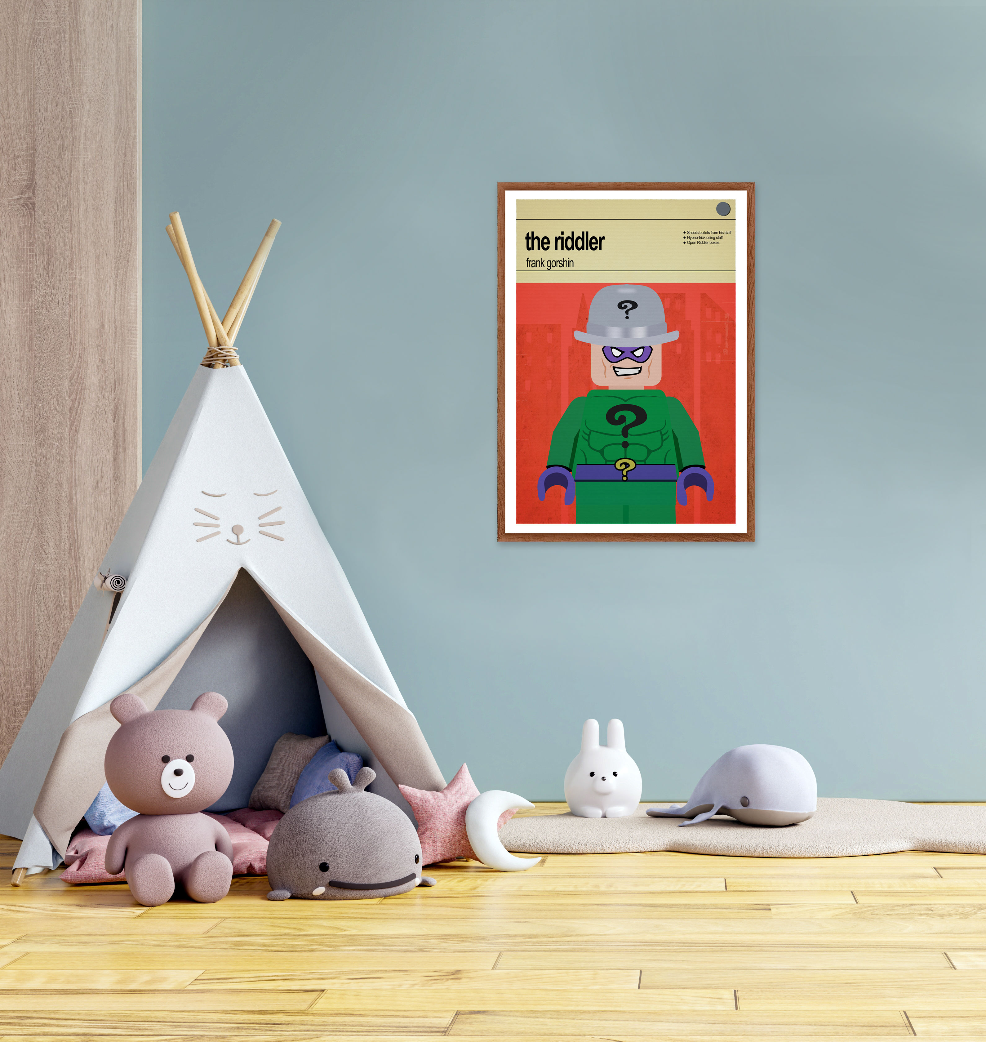 Superhero Bedroom Wall Décor, Superhero Prints for Nursery, Scandi Wall Art for Kids
