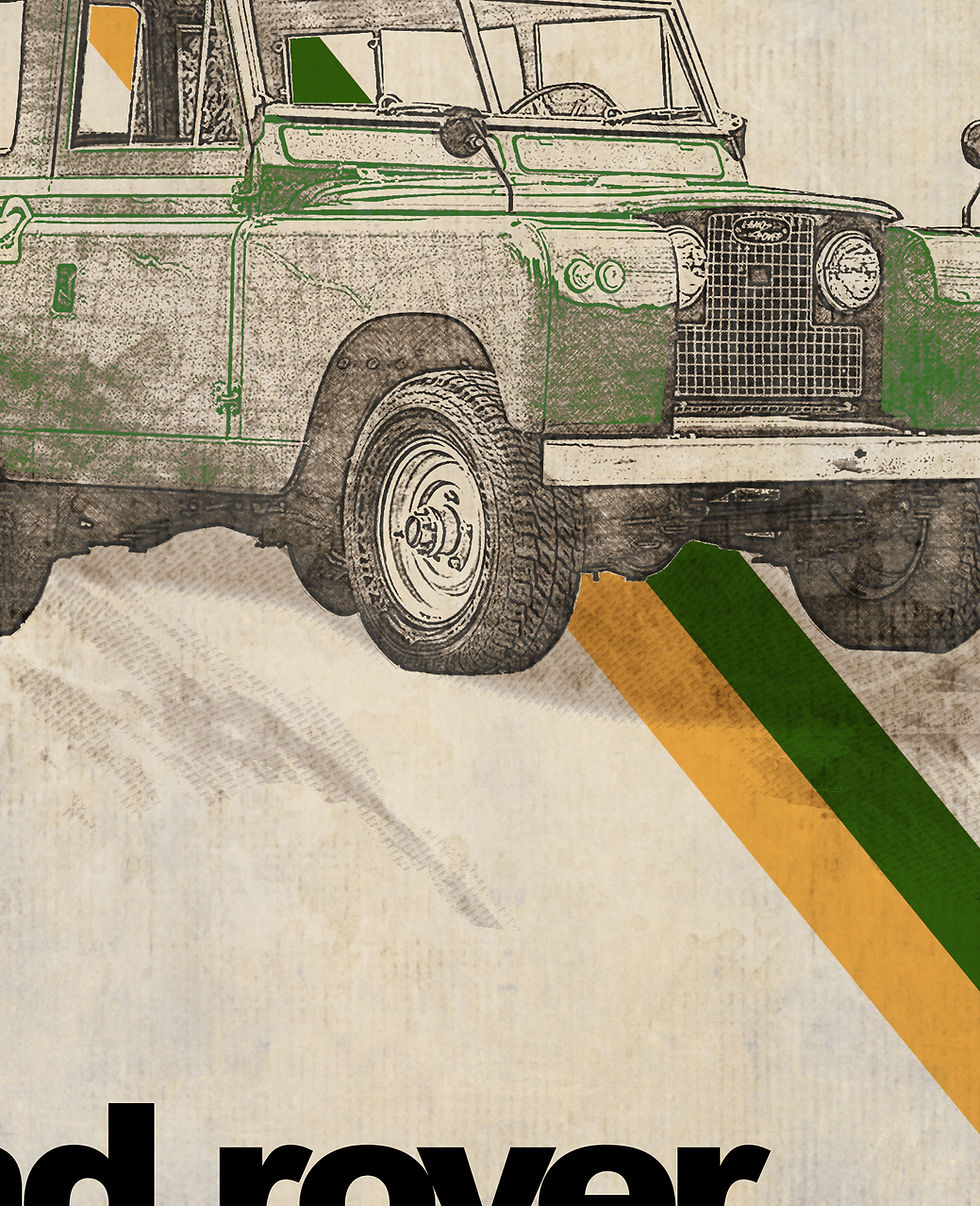 Thumbnail: Land Rover Print, Gift for Dad, Car poster, Land Rover Series II Poster