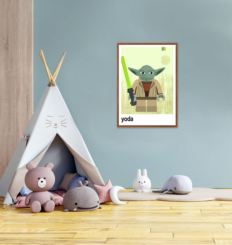 Thumbnail: Lego Yoda Wall Art, Yoda Digital Download, Star Wars Wall Art for Kids Bedroom