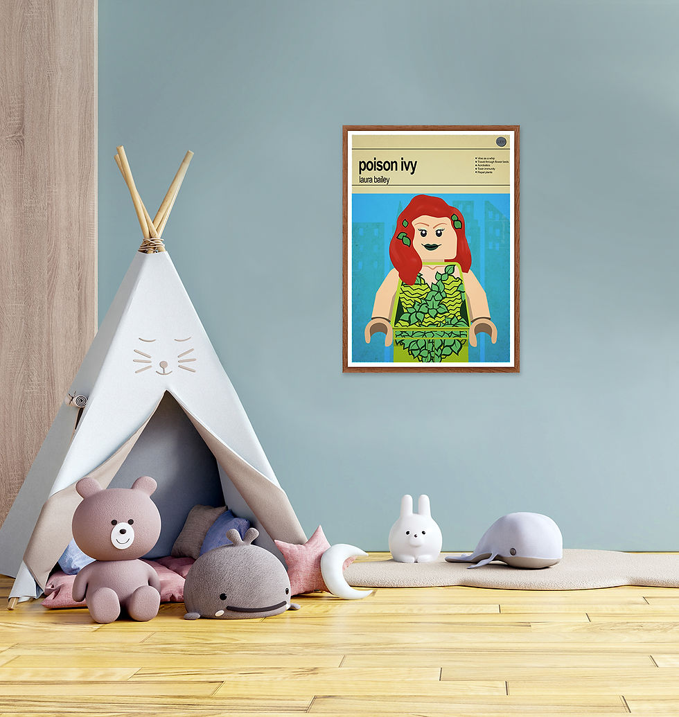 Thumbnail: Kids Bedroom Poster, Lego Poison Ivy Poster, Lego Superhero Wall Art, Kids Decor