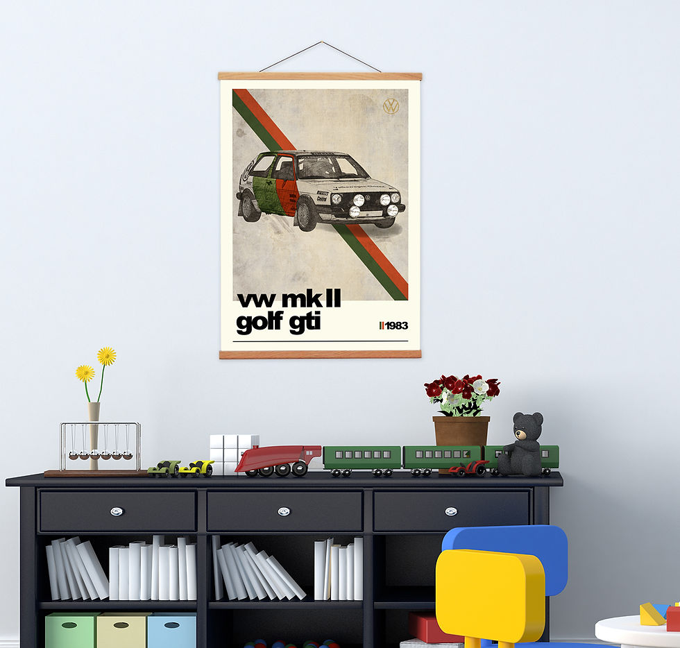 Thumbnail: Golf GTI Canvas Print for Boys Bedroom, Mancave Decor, Games room Wall art