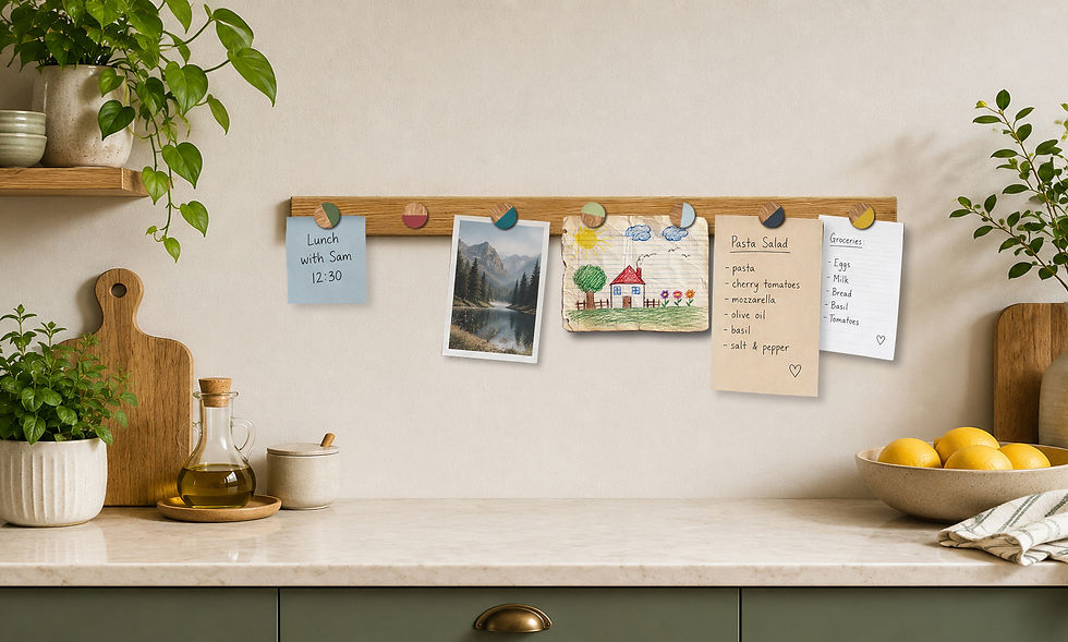Thumbnail: Kids Art and Photo Display, Recipe Organizer, Family Notice Board, Magnetic Rail