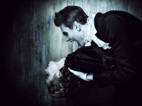 A gothic romantic vampire couple