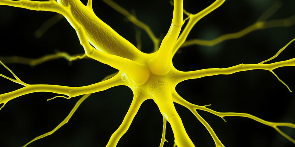Microscopic image of nerve axon