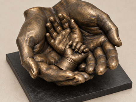 Bronze family hand casts