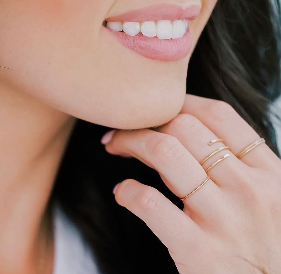 Thumbnail: Hammered Stacking Rings