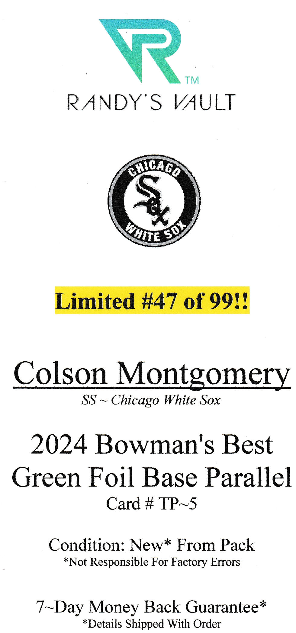 Thumbnail: WHITE SOX ~ Colson Montgomery