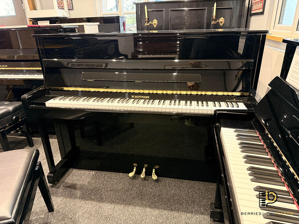 Thumbnail: W. Hoffmann V112 (By Bechstein) Upright Piano in Polished Black Case