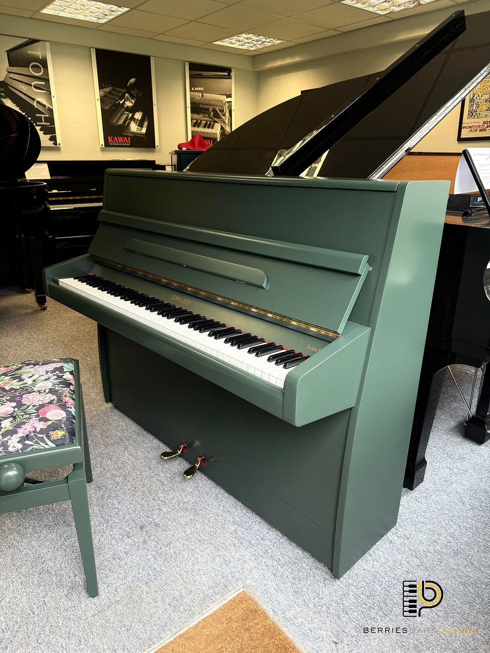 Knight K10 Upright Piano in Farrow & Ball 'Carriage Green'