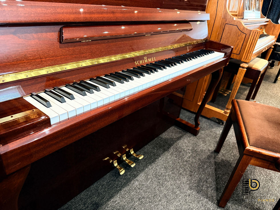 Thumbnail: Schimmel 112 Modern Upright Piano in Mahogany Gloss