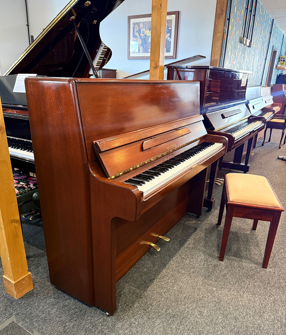 Thumbnail: Welmar 120 British Modern Upright Piano in Mahogany