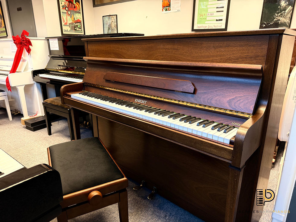 Knight ‘London' Upright Piano in Mahogany Satin - Excellent Quality