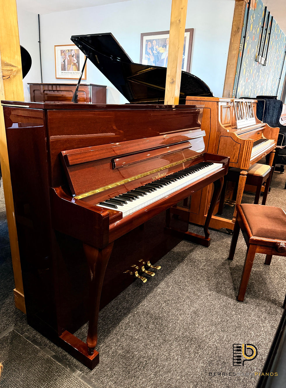 Thumbnail: Schimmel 112 Modern Upright Piano in Mahogany Gloss