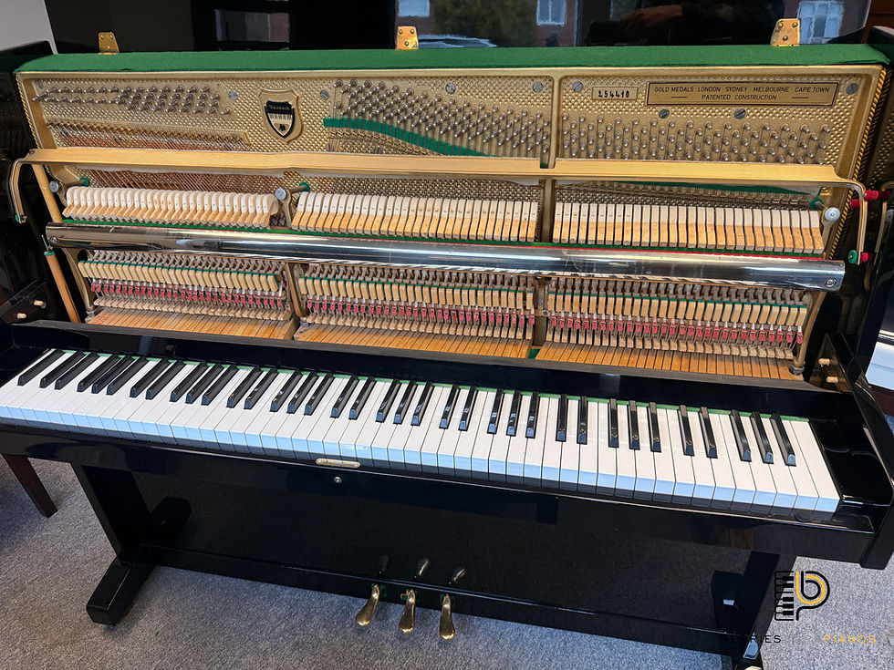 Thumbnail: Weinbach 118 Modern Upright Piano in Polished Black