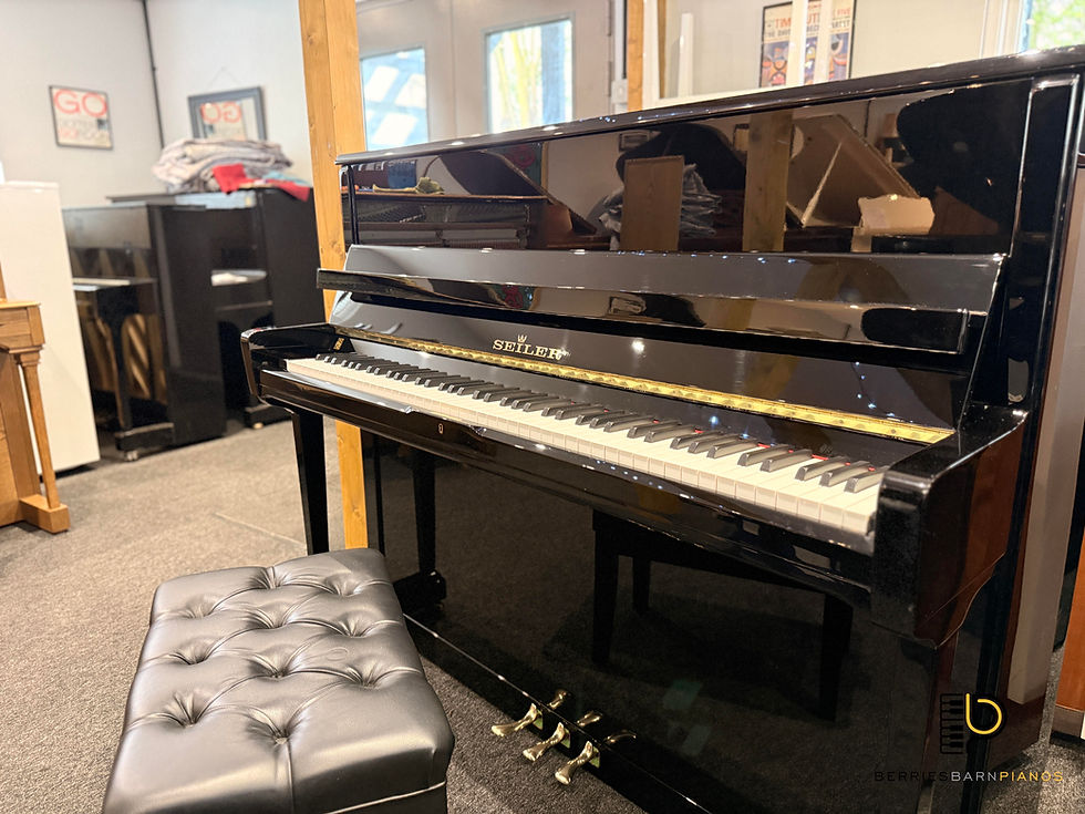 Thumbnail: Seiler 118 Professional Upright Piano - Polished Black