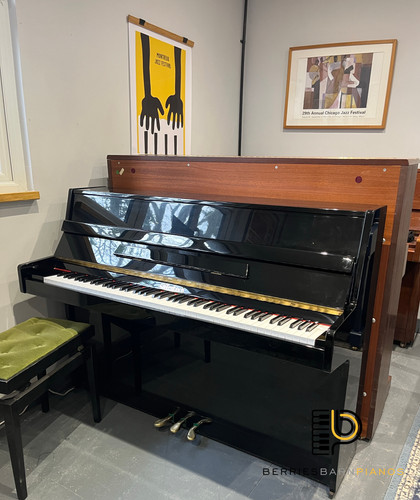 Offenbach DU4 Modern Upright Piano in Black Gloss | Berries Barn 