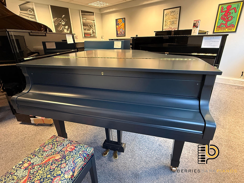 Thumbnail: Yamaha G1 (C1) Baby Grand Piano – Unique ‘Blue Black’ Finish Case