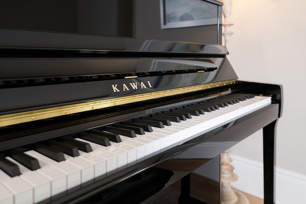 Thumbnail: Black Kawai K-300 Upright Piano Front View