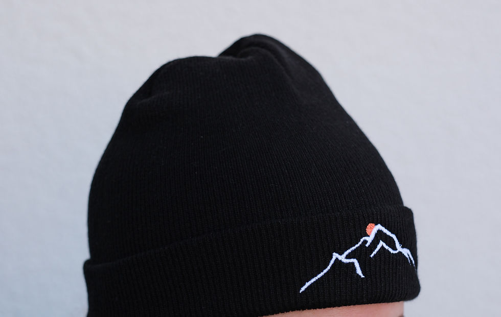 Miniaturbild: Berggipfel-Mütze | Beanie | Schwarz