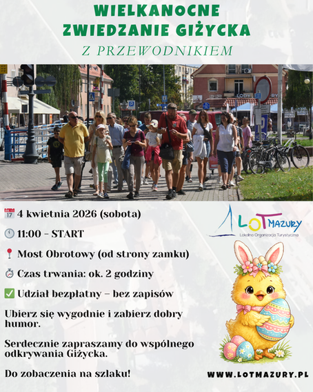 Wielkanocne Zwiedzanie Giżycka z Przewodnikiem