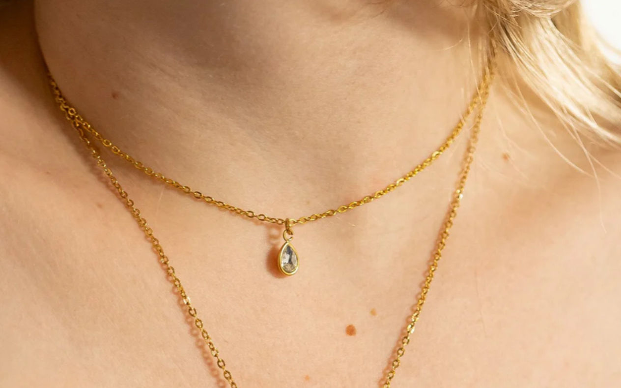 Birthstone Necklaces - Gold