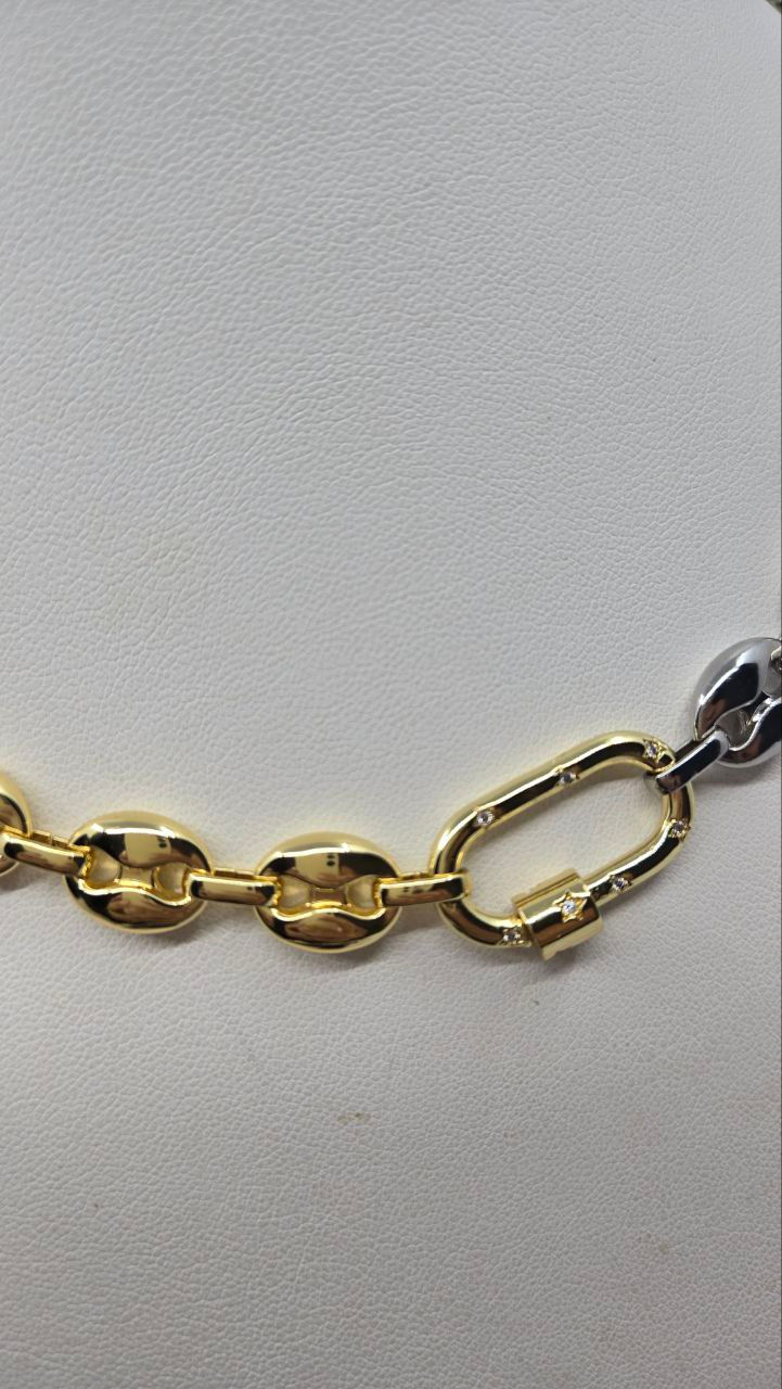 Miniatura: Cadena GG doble tono