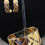 Thumbnail: Stainless steel bracelet and earrings set (Gold)