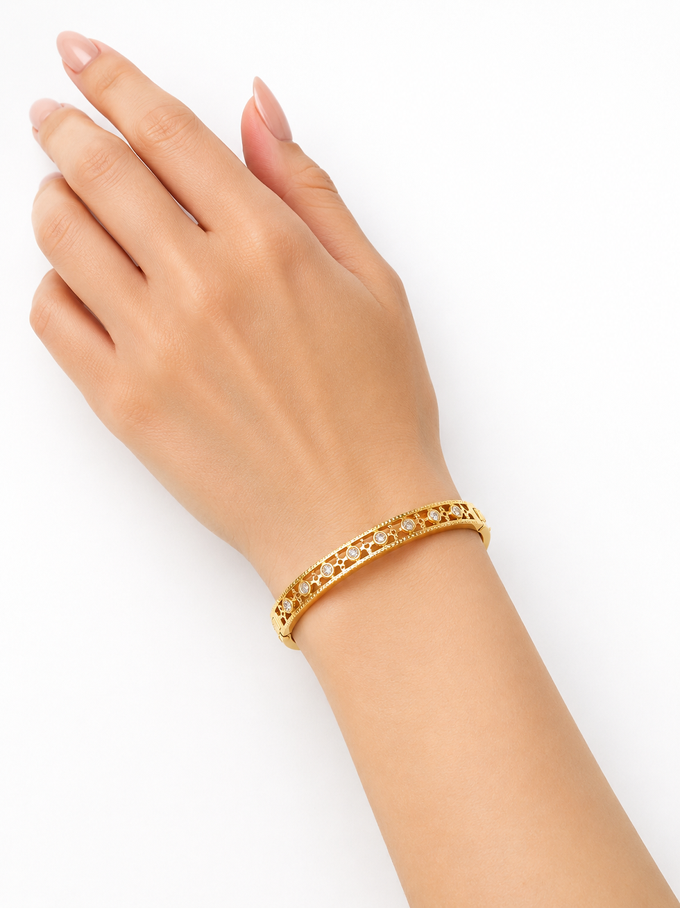 Miniaturbild: Elegante Damen-Armreifen im Gold-Look – 3 verschiedene Designs 