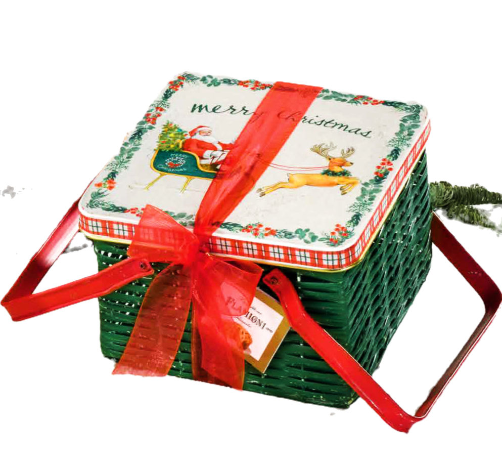 Panettone Sugar Iced in Merry Christmas Gift Basket IFM Dubai - 750g