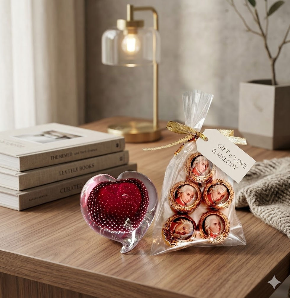 Thumbnail: Murano Glass Heart with Chocolate Balls | Luxury Italian Gift IFM Dubai