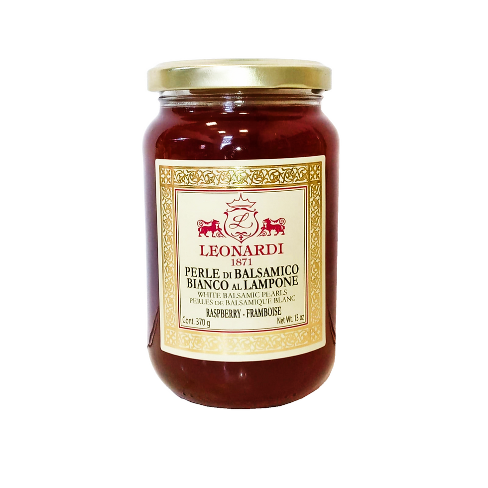 White Balsamic Pearls with Framboise