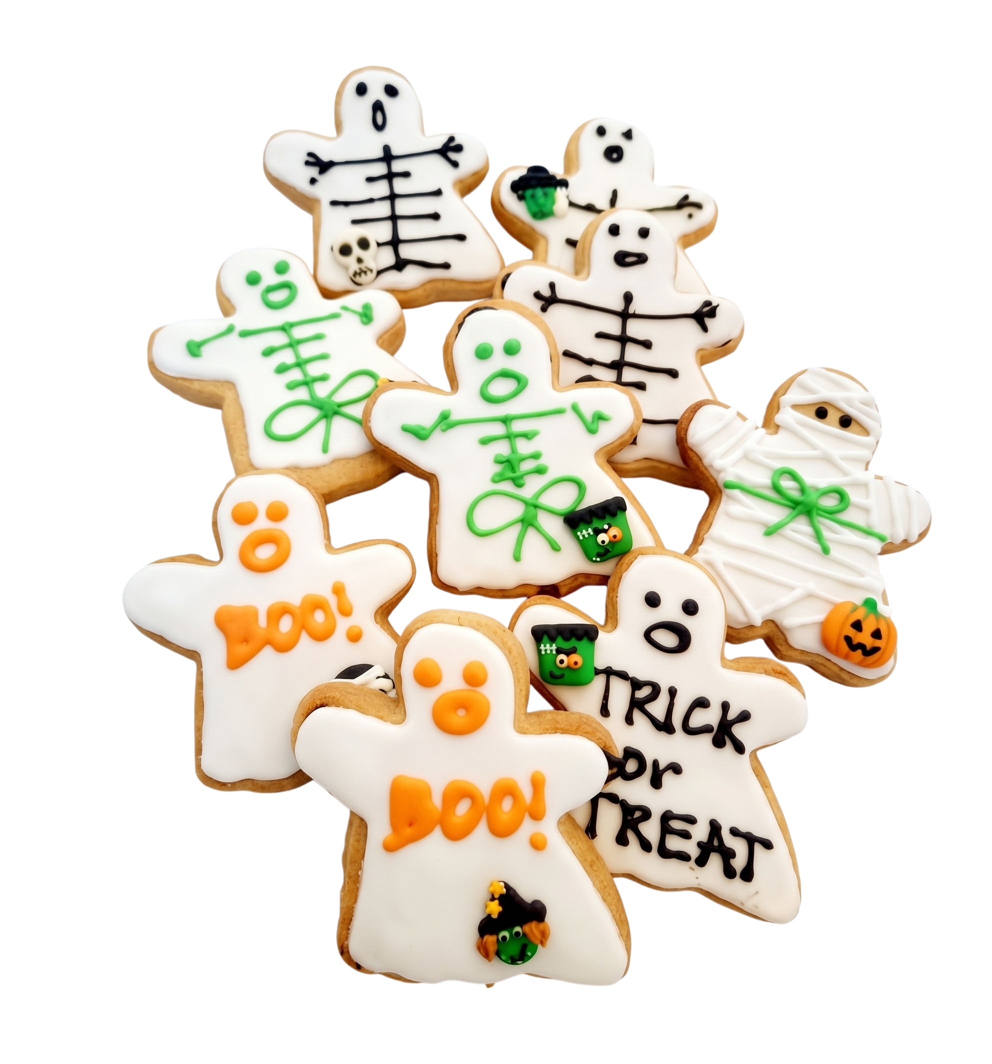 Large Royal Sugar Iced Halloween Ghost Cookie (1 Piece) IFM Dubai