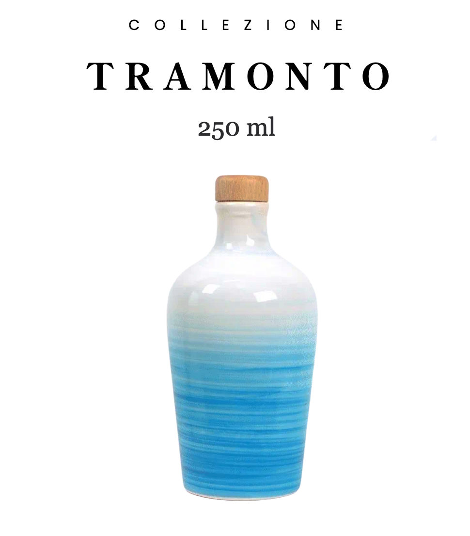 Italian Handmade Ceramic Jar with Extra Virgin Olive Oil 250ml