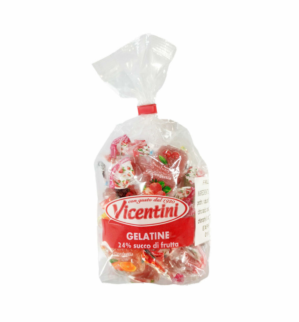 Deliceous Jelly Italian fruit mix candies Vicentini 200g in Dubai