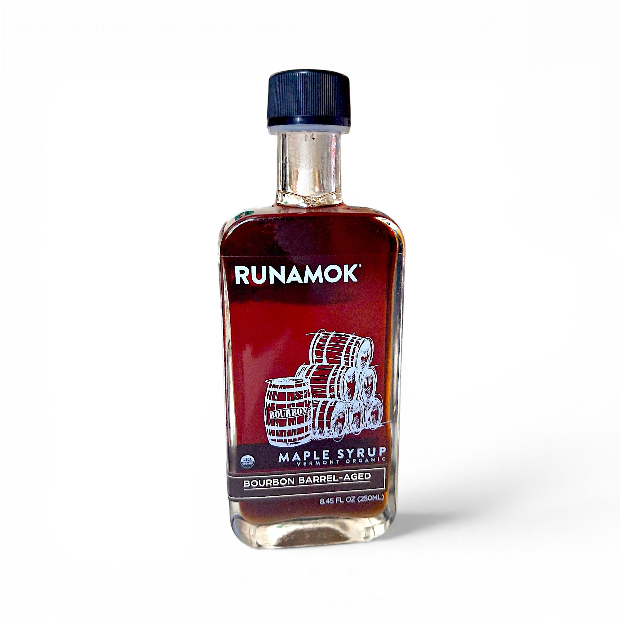 Bourbon Barrel Aged Maple Syrup Runamok 250ml | Organic Vermont Maple Syrup