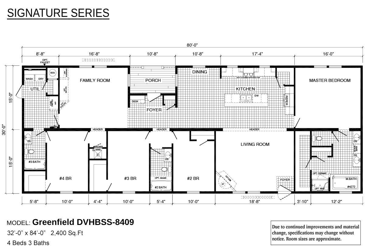 Signature Series / Greenfield DVHBSS-8409 | Texas Built Mobile Homes