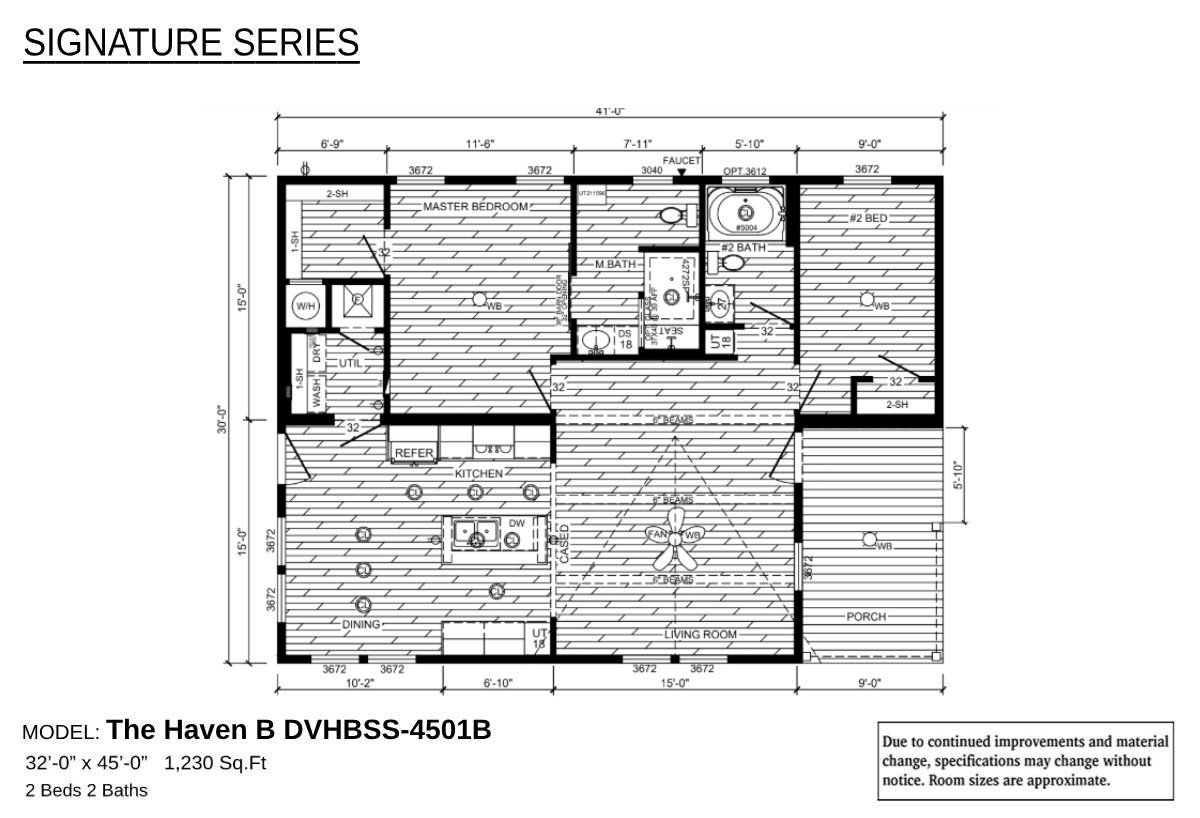 Signature Series / The Haven B DVHBSS-4501B | Texas Built Mobile Homes